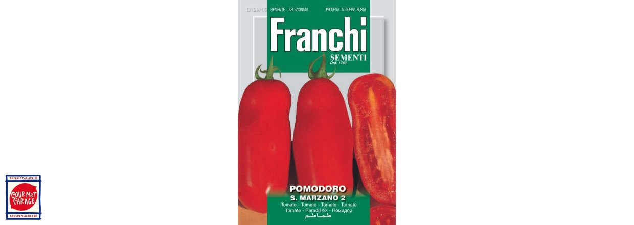Det finns ca 300 ekologiska tomat San Marzano-fröer i våra förpackningar